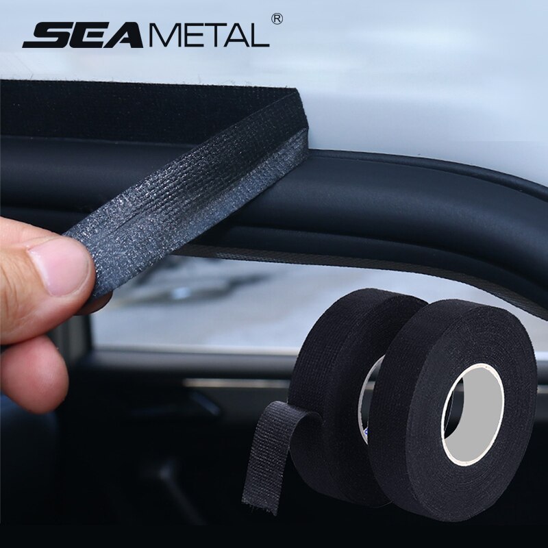 25M 15M 19Mm/25Mm Hittebestendige Lijm Doek Stof Tape Voor Automotive Kabel Tape harness Bedrading Weefgetouw Elektrische Warmte Tape