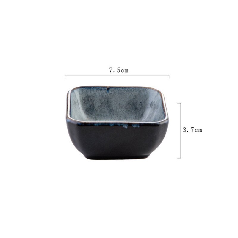 Japanse Keramische Retro Kruiden Saus Schotel Creatieve Boter Mosterd Sushi Azijn Soy Schotel Porselein Schotel Keuken Servies: F