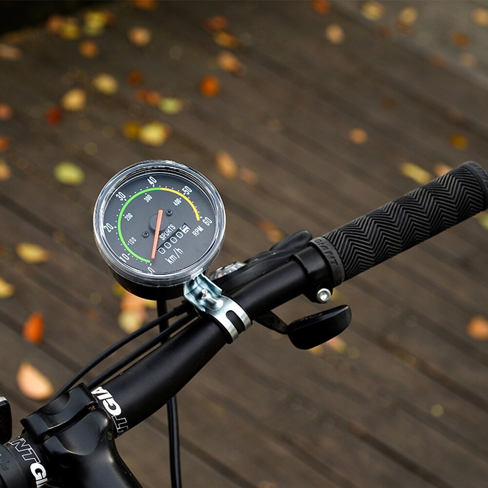 Universal MTB Bicycle Computer Mechanical Classic Retro Odometer Stopwatch Round Cycling Wired Speedometer Bike Accessories