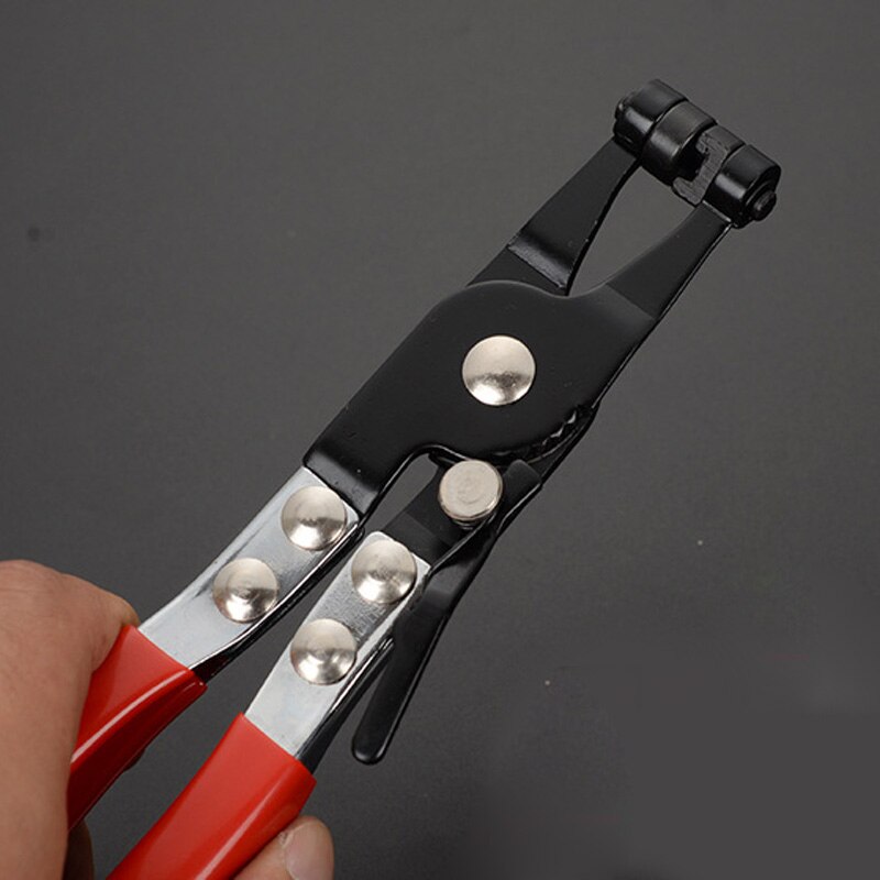 Slangklemtang Koolstofstaal, 18cm, R-type Tang voor Auto-onderhoud, Lange Kraagtang met Zachte Handgreep