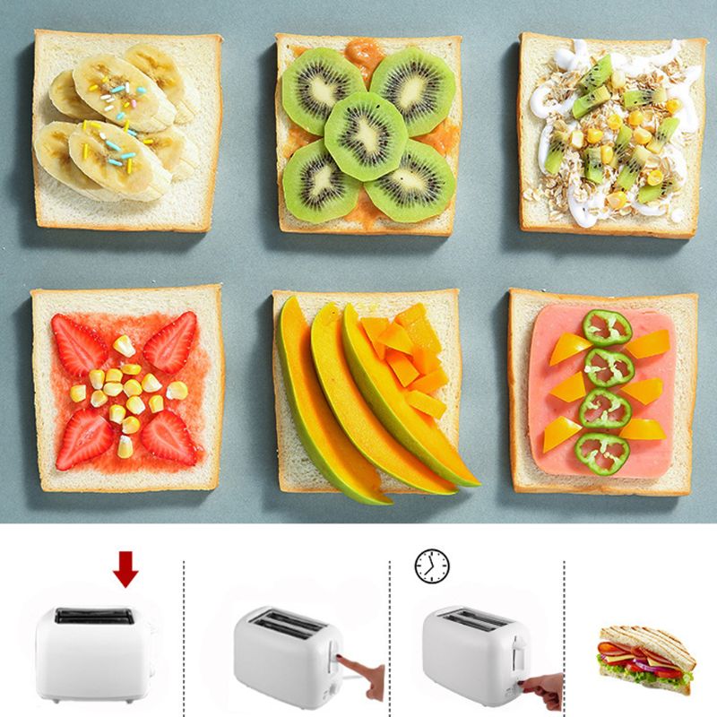 Automatic Electric Food Making Easy Bread Toaster Feature 2 Slice Extra Wide