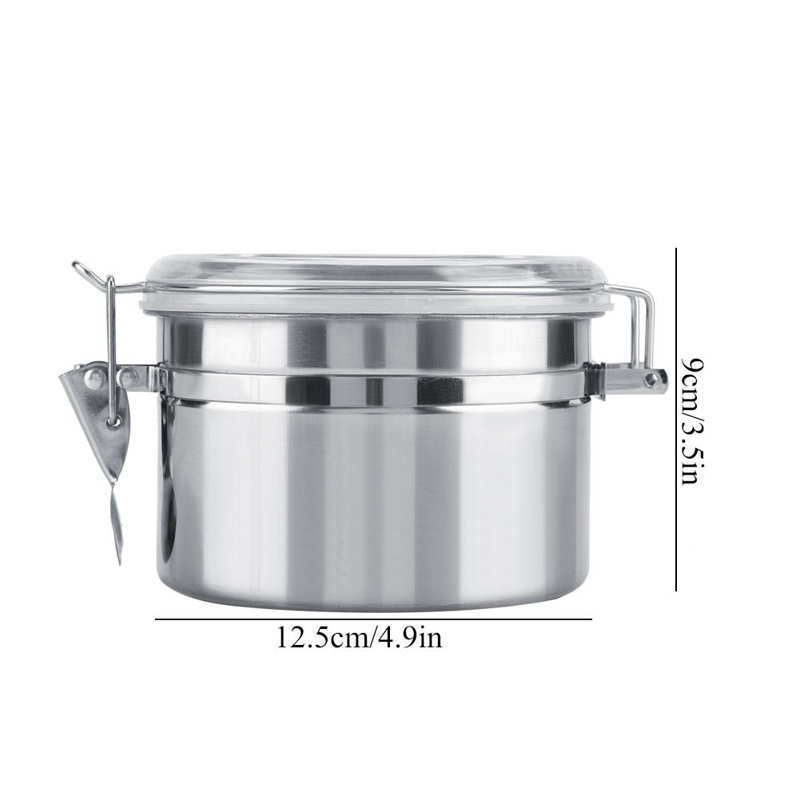 Stainless Steel Coffee Container Storage Canister Vacuum Sealed Storage Jar for Sugar Tea Kitchen Storage Box Vacuum Containers: 800ml