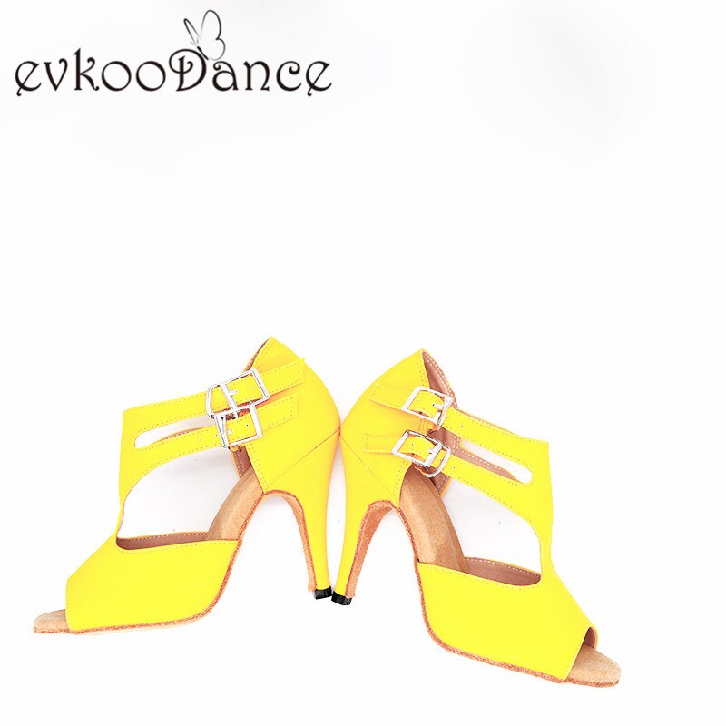 latin gule pu dansesko hælhøyde 10cm størrelse  oss 4-12 zapatos de baile til kvinner  nl312