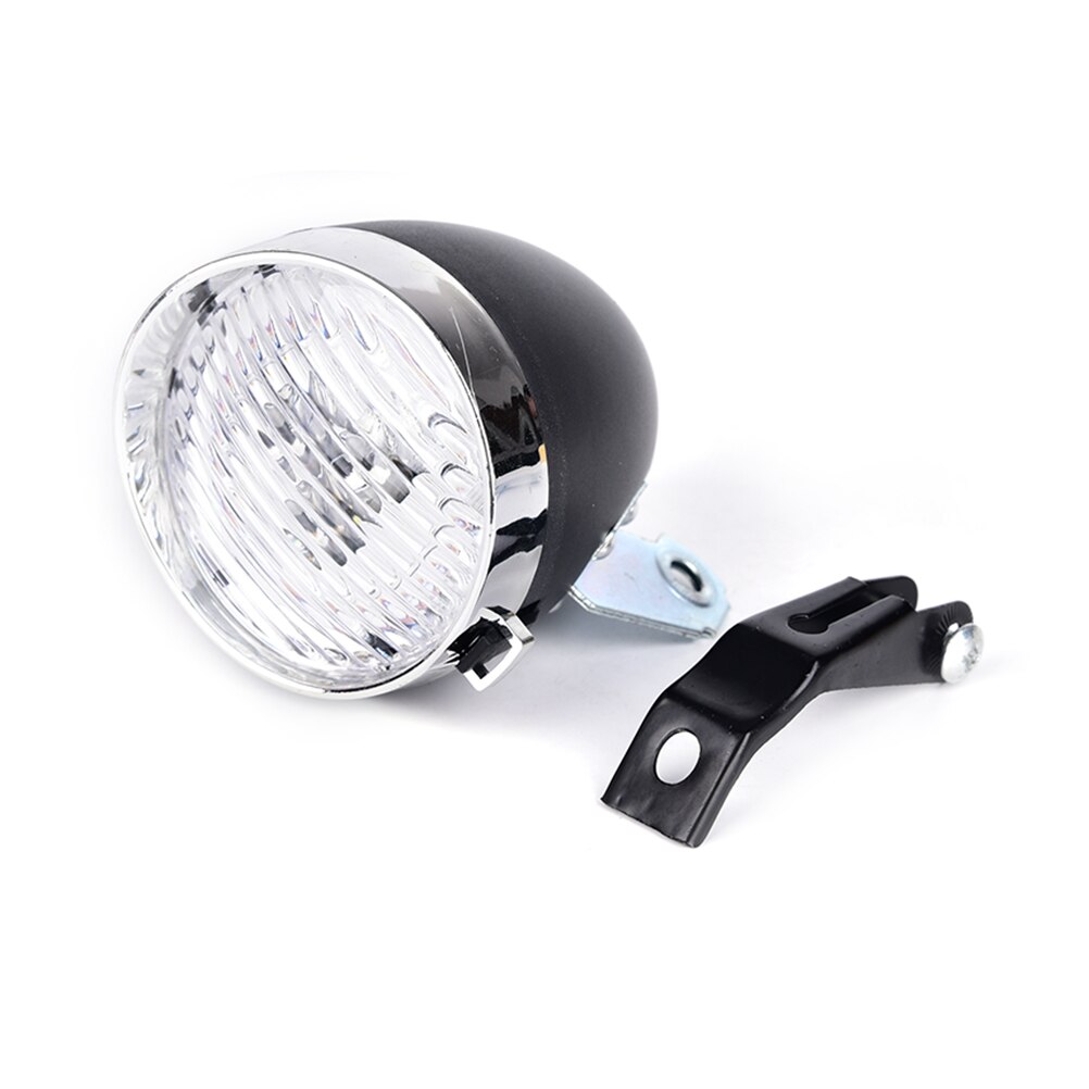1Pc 3 LED Vintage Flashlight Lamp Bicycle Headlight Bike Front Light Retro Headlight Vintage Flashlight Lamp 9*7*7cm: Black