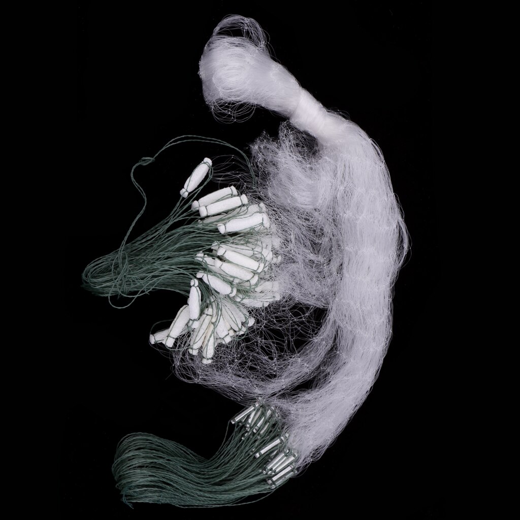 Clear Green Fishing Net with Float Fish Trap Monofilament Small Mesh Fishing Accessories for Hand Casting: Hole Size 2x2cm