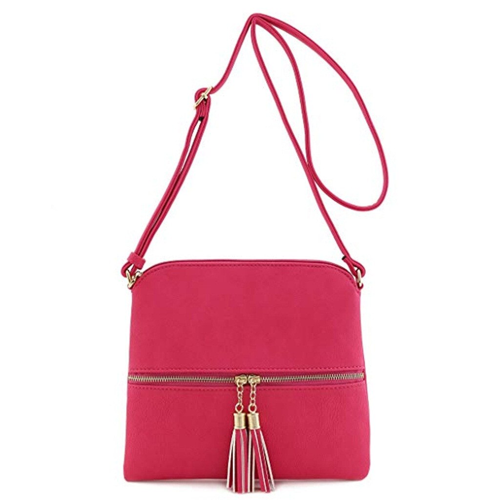 Frauen Leder Quaste Umhängetasche kleine Tasche für frauen mochila Reine Farbe Schulter Messenger Tasche brieftasche bolsos para mujer feminina