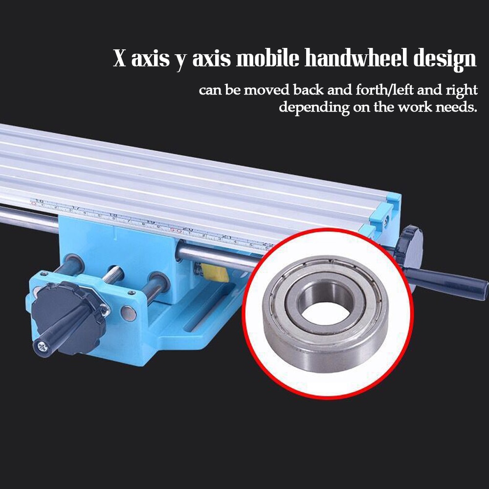 Mini Accuracy Milling Table Workbench Mill Machine Vise Multifunctional Assisted-bench Boring Positioning Cross-Adjustment