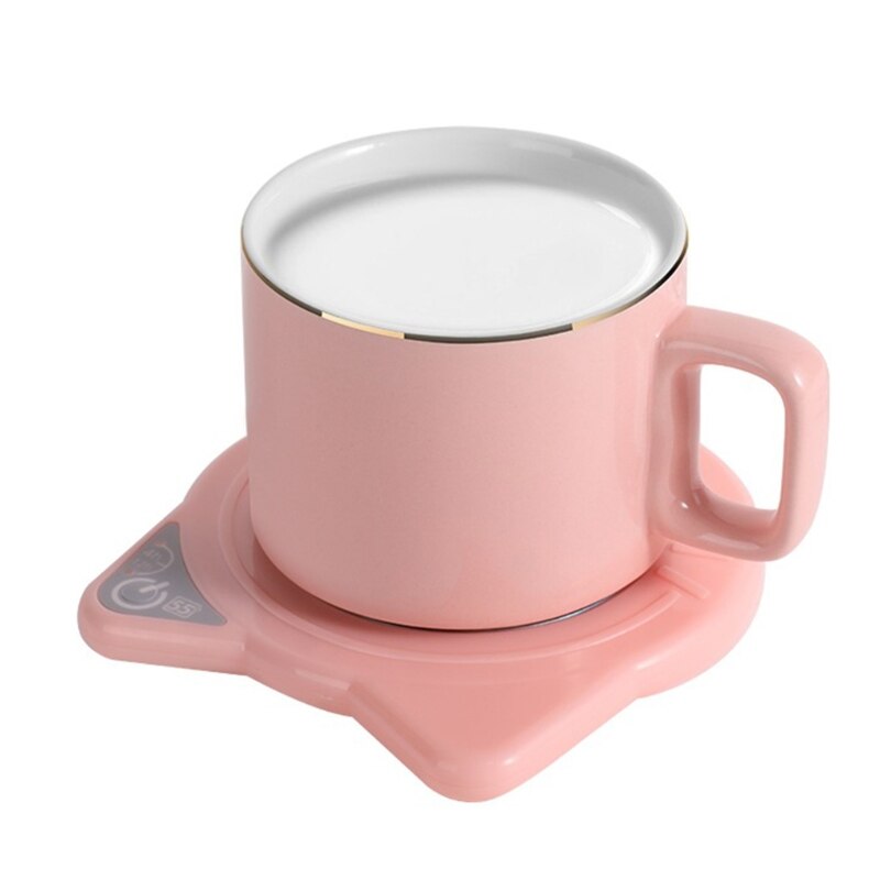 Cute Coffee Mug Warmer Pad & Cups Electric Power Cup Warmer Heating Pad: C