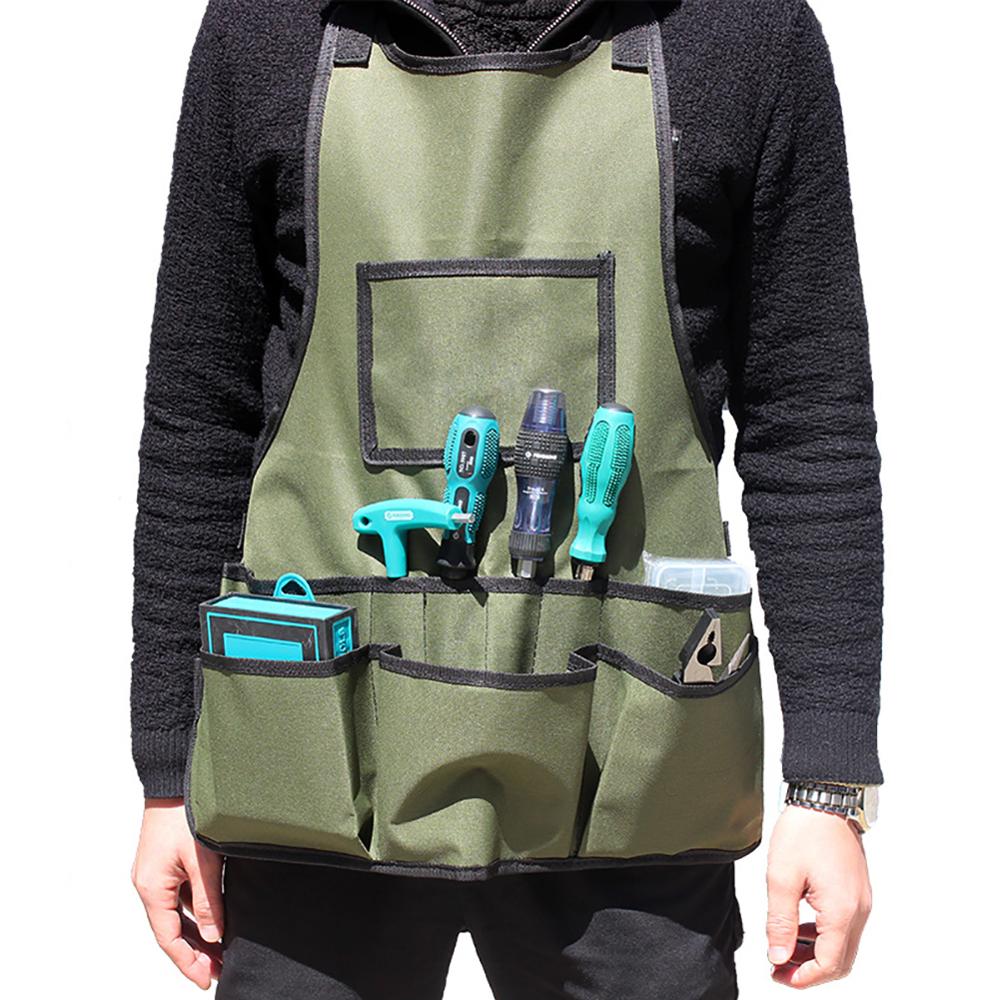 Work Apron Multi Pocket Utility Apron Waterproof Wear-Resistant Garden Overalls Adjustable Garden Work Apron for Garden Workers