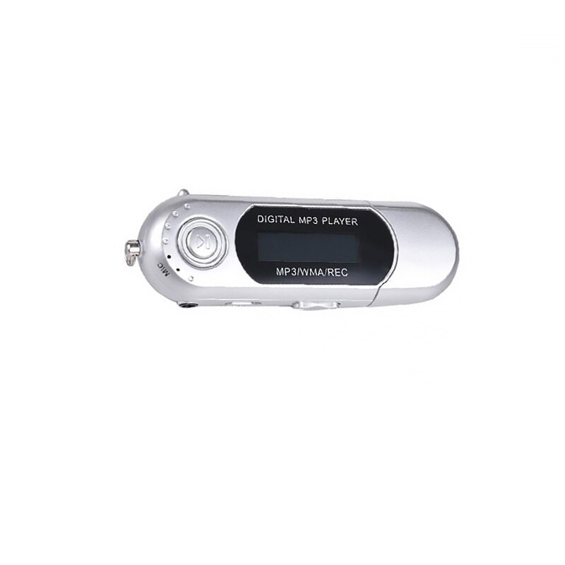 Recorder Small,Portable Insert Card U Disk Card Reader U Disk No. 7 Dry Battery Card USB Plug-In Player Radio Screen Mp3 U Disk: Silver