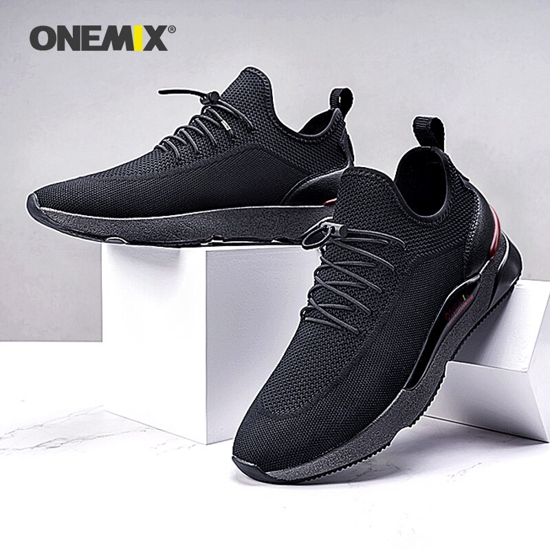 ONEMIX Men Tennis Shoes Slip On Breathable Classics Style Jogging Shoes Gym Fitness Trainer Tenis Man Sneakers Sport Shoes