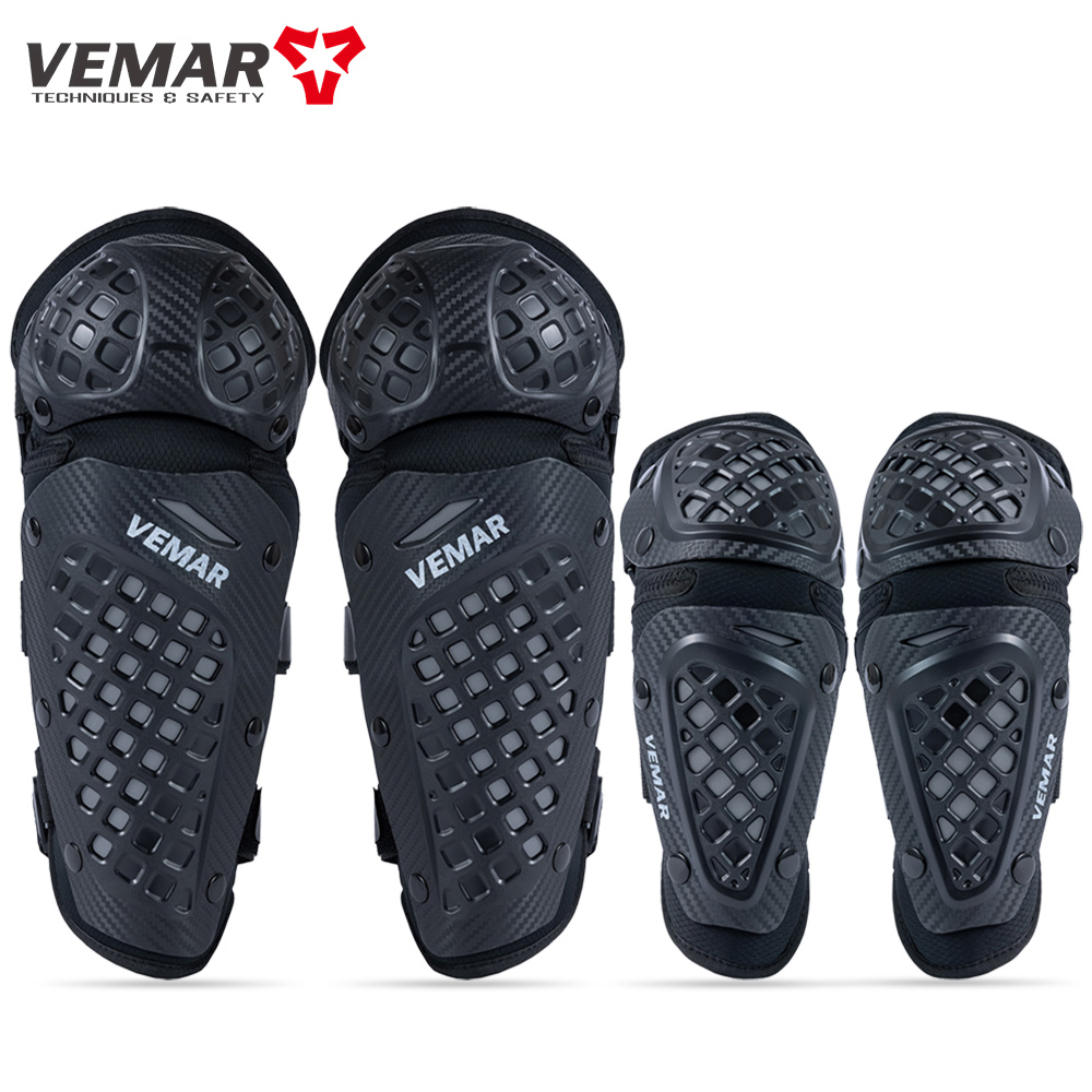 VEMAR Equipaggiamento protettivo per la guida del motociclo Ginocchiere Ginocchiere leggere e traspiranti Ginocchiere per moto fuoristrada 4 pezzi/set