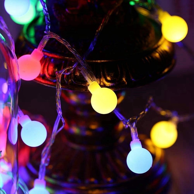 1.5M 3M 4M 5M Fairy Garland LED Ball String Lights Waterproof for Christmas Tree Wedding Home Indoor Decoration Battery Powered