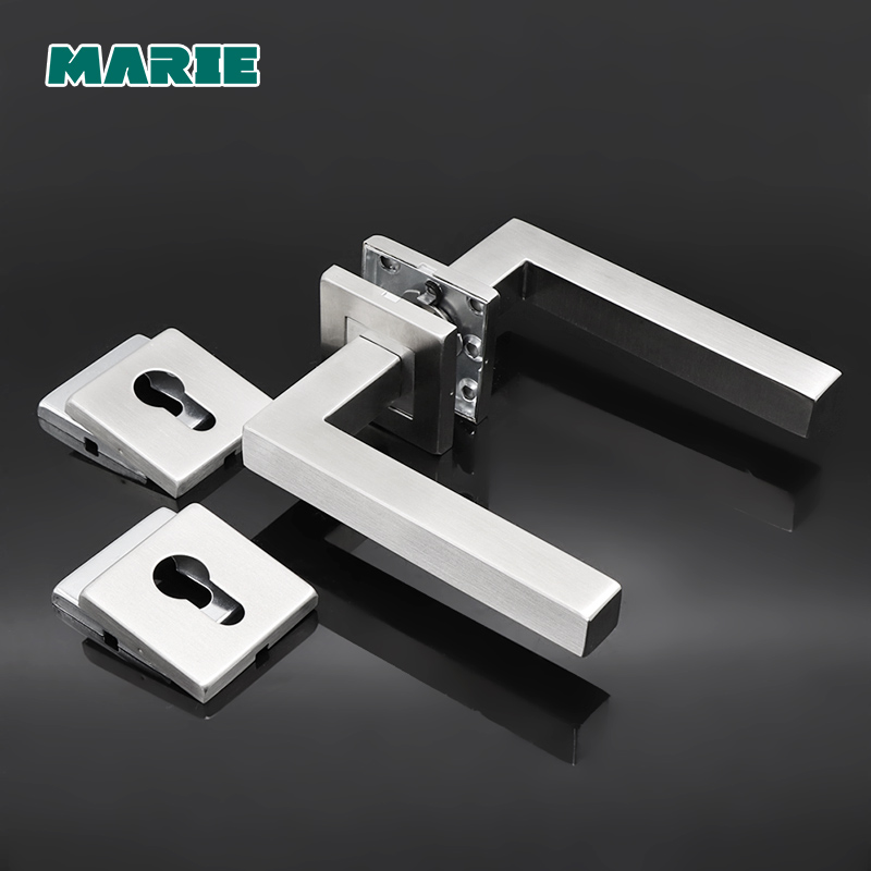 stainless steel 304 lever door handle,interior door lever handles,square tube entry lever handle