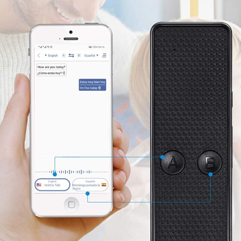 Traductor portátil K6, traductor de voz instantáneo en tiempo Real para reuniones de negocios, viajes de aprendizaje