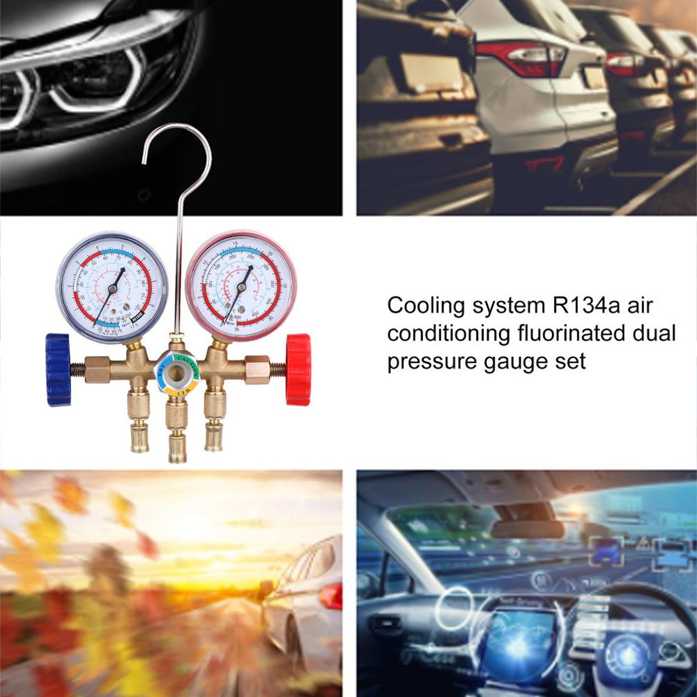 Koelmiddel Manometer Set Airconditioning Gereedschap Met Slang En Haak Airconditioning Koeling Voor R12 R22 R404A R134A