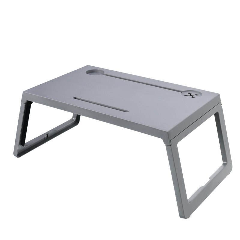Folding Computer Desks Simple Bedroom Lazy Table Plastic Student Bedroom Bed Table Confinement Table: grey