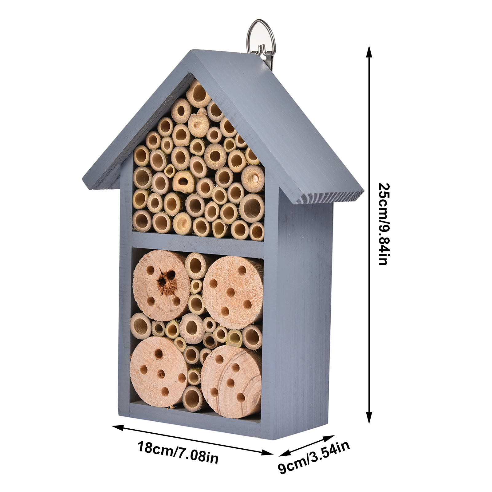 Painted Wooden Insect Bee House Wood Bug Room Hotel Shelter Garden Decoration Nests Box Insects Box Functional