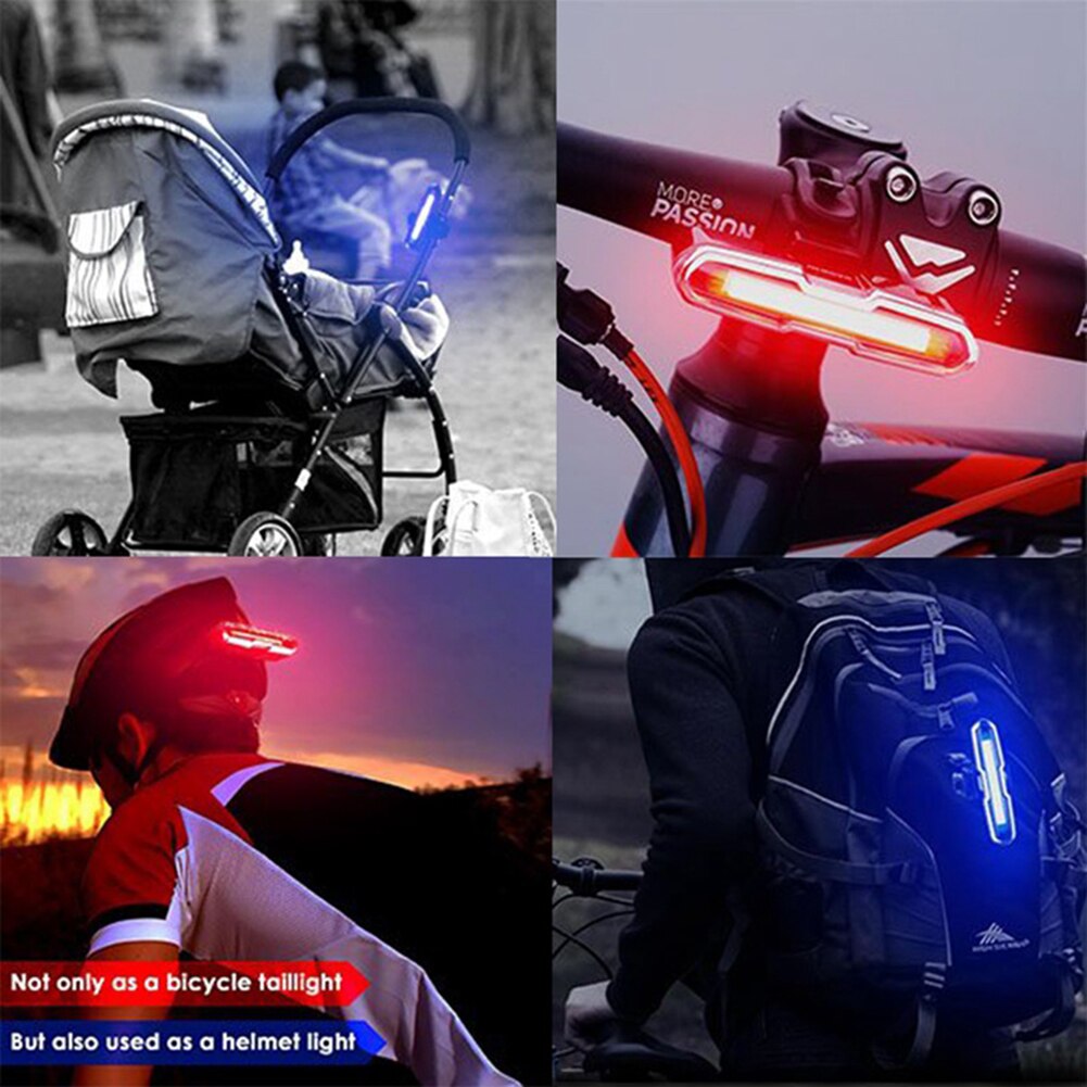 Mountainbike Achterlicht Twee Kleuren Lichtbron 5-Speed Mode Usb Opladen Rijden Apparatuur