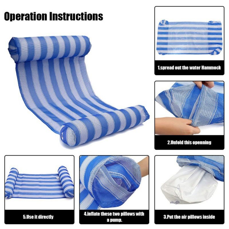 water floating bed hammock inflatable For Swimming cushion Outdoor camping mat Air inflatable mattress recreation chair