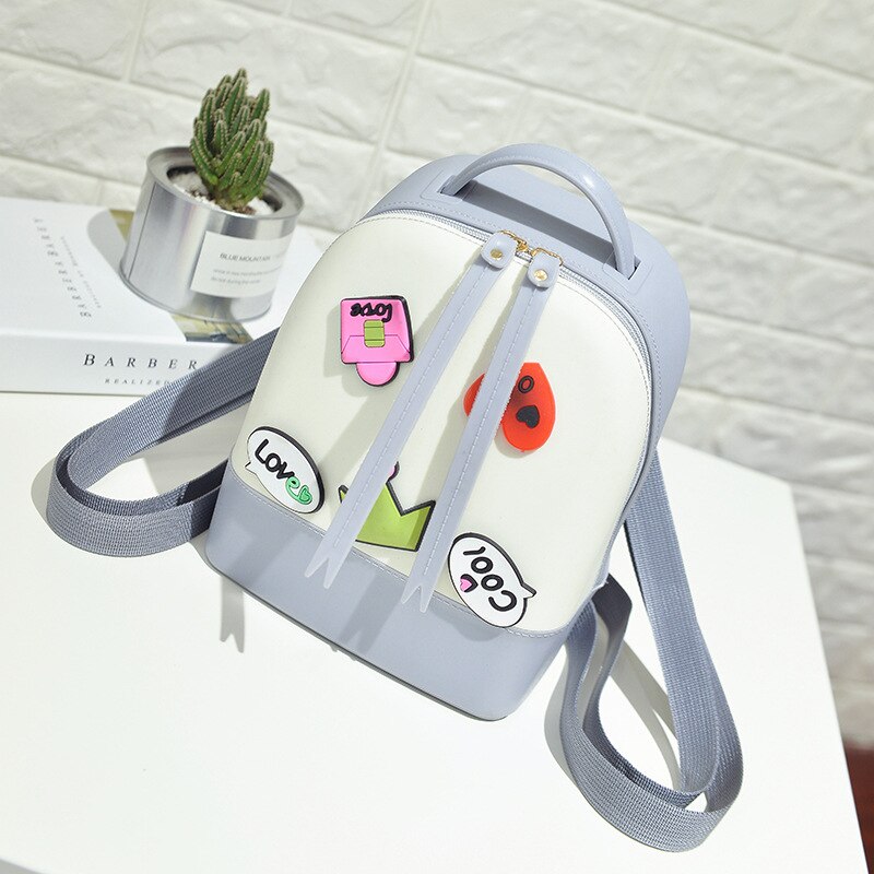 Schooltas voor meisjes jelly strandtas mochila escolar menina mochila infantil rugzakken voor adolescente meisjes bolsa feminina: Grijs 2