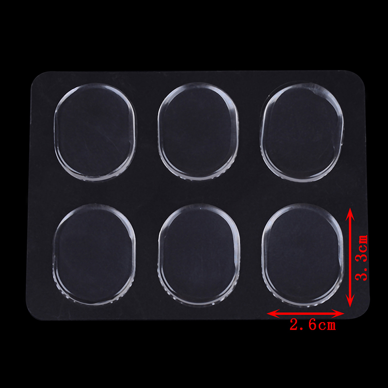 6 Stuks Zelfklevende Deurstopper Rubber Demper Buffer Kabinet Bumpers Siliconen Meubels Pads Kussen Beschermende Pads 3.3*2.6cm