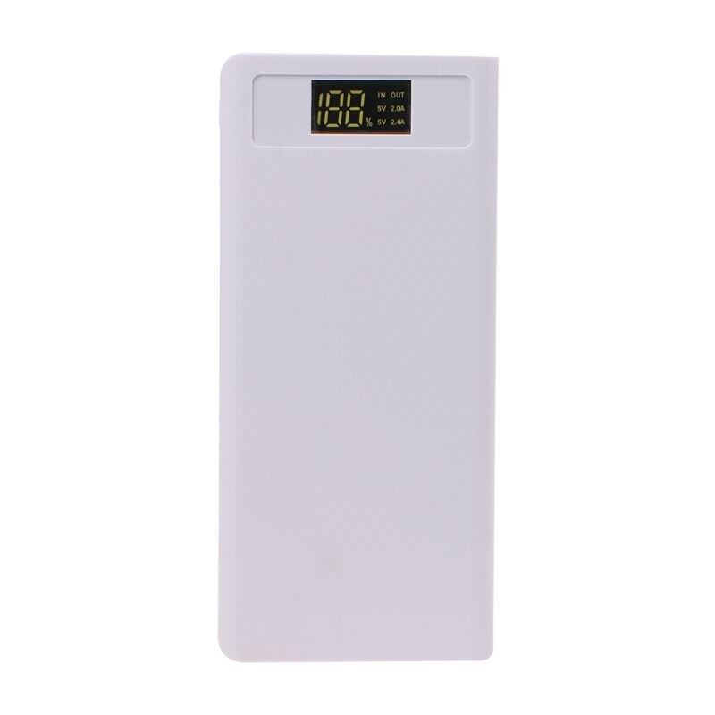 Dual USB LED Light 8x 18650 Battery DIY Power Bank Box Holder For Mobile Phone