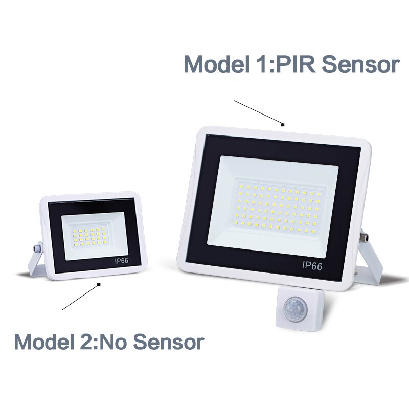 LED Flood Light Fastest Infrared Sensor IP66 Waterproof Foco Led for Outdoor Lighting 220V Spotlight for Garden Street Wall Lamp