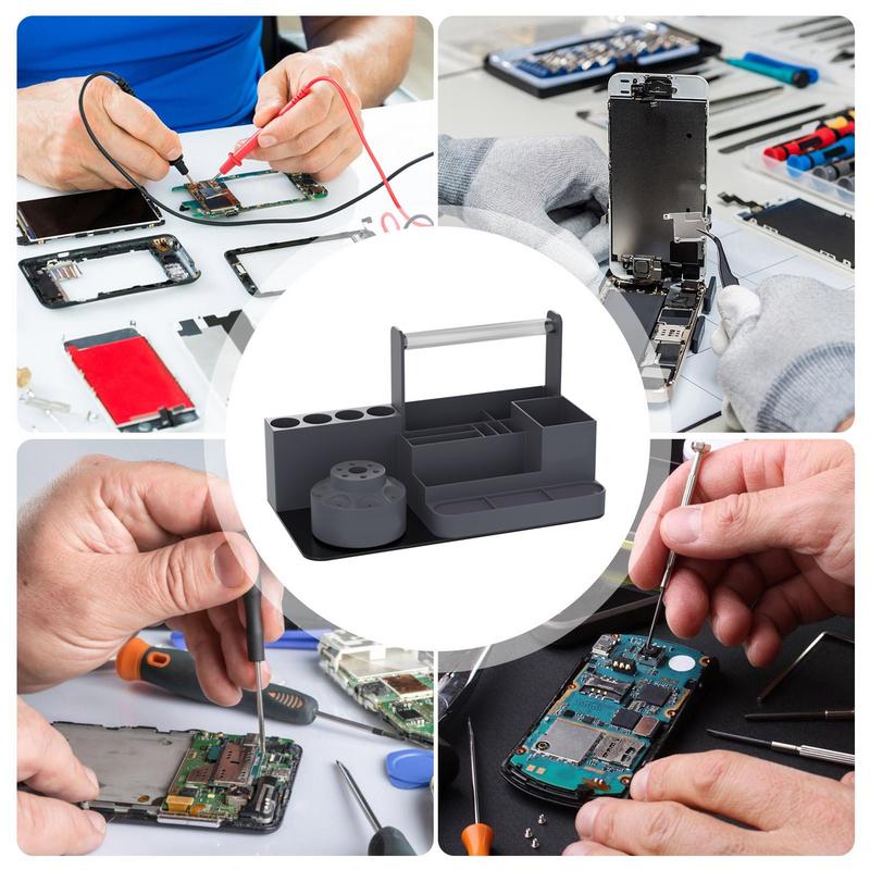 Screwdriver Storage Rack For Desktop Screwdriver Organizer 360 Degree Rotating Organizers For Hex Screw Driver Tool Kit