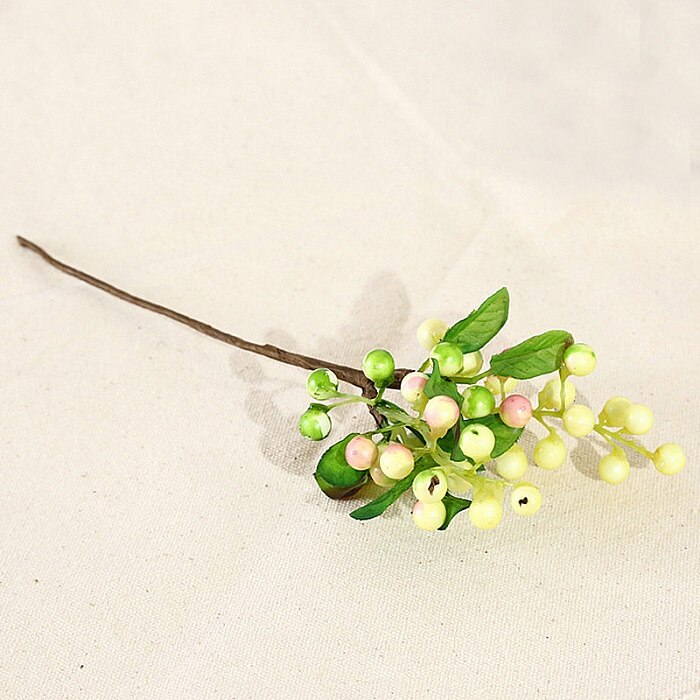 Simulation de Fruits, baies de noël, myrtille, branche unique, plantes en mousse, fleurs artificielles, bricolage, mariage, jardin, bureau, décoration de maison: 2
