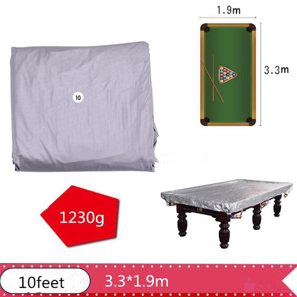 Kraftigt solidt komplet pooltilbehør pvc støvtæt vandtæt billardbordsdæksel snooker rip modstand med snøre