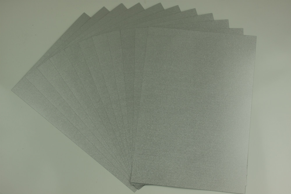 A4 size Golden/Silver PET Film Glossy/Silk/Sandy/Matt With Self Adhesive (10 pieces): Sandy Silver