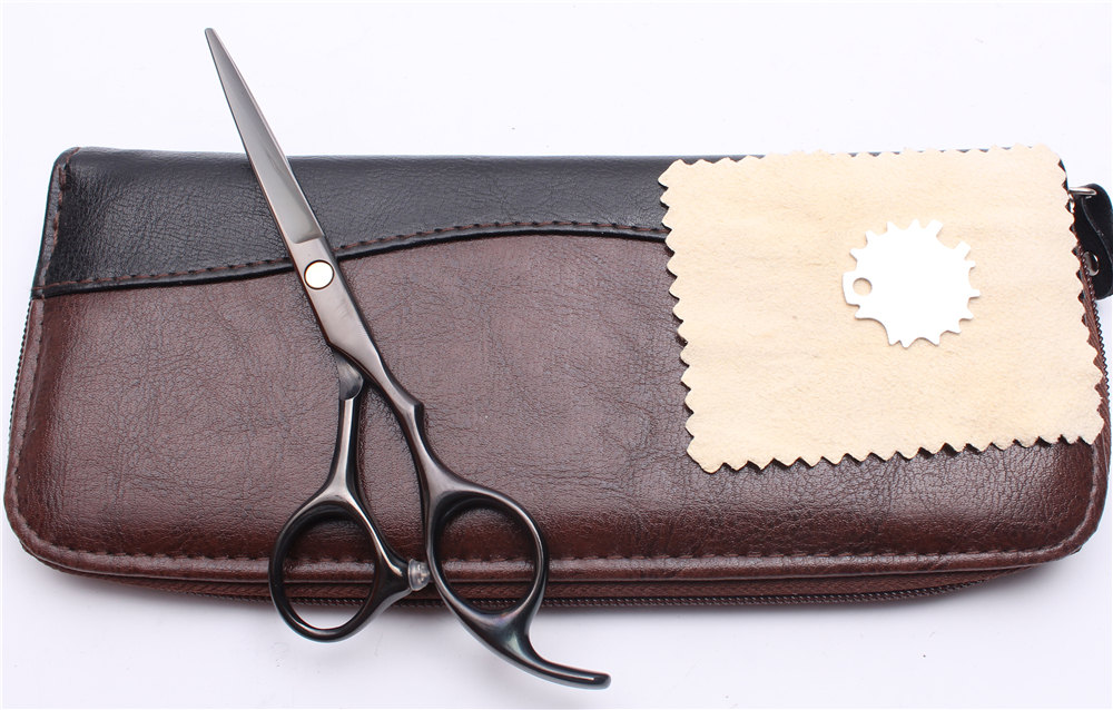 5.5" 16cm JP Steel Engraving Brand Black Cutting Shears Thinning Scissors Hairdressing Scissors Hair Scissors C1005: C1005 Hei C 5.5YY