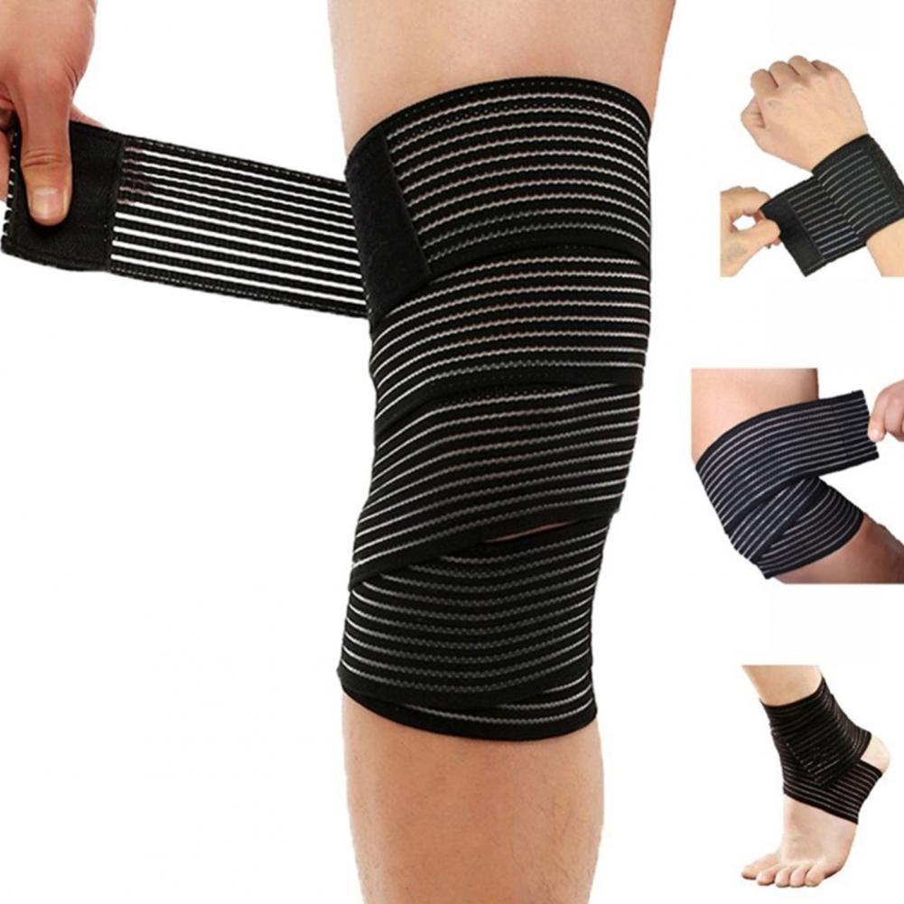 Bande de Compression élastique, 1 pièce, Support de genou, sangle de sport, bande de protection de genou, jambe, cheville, coude, bras mollet