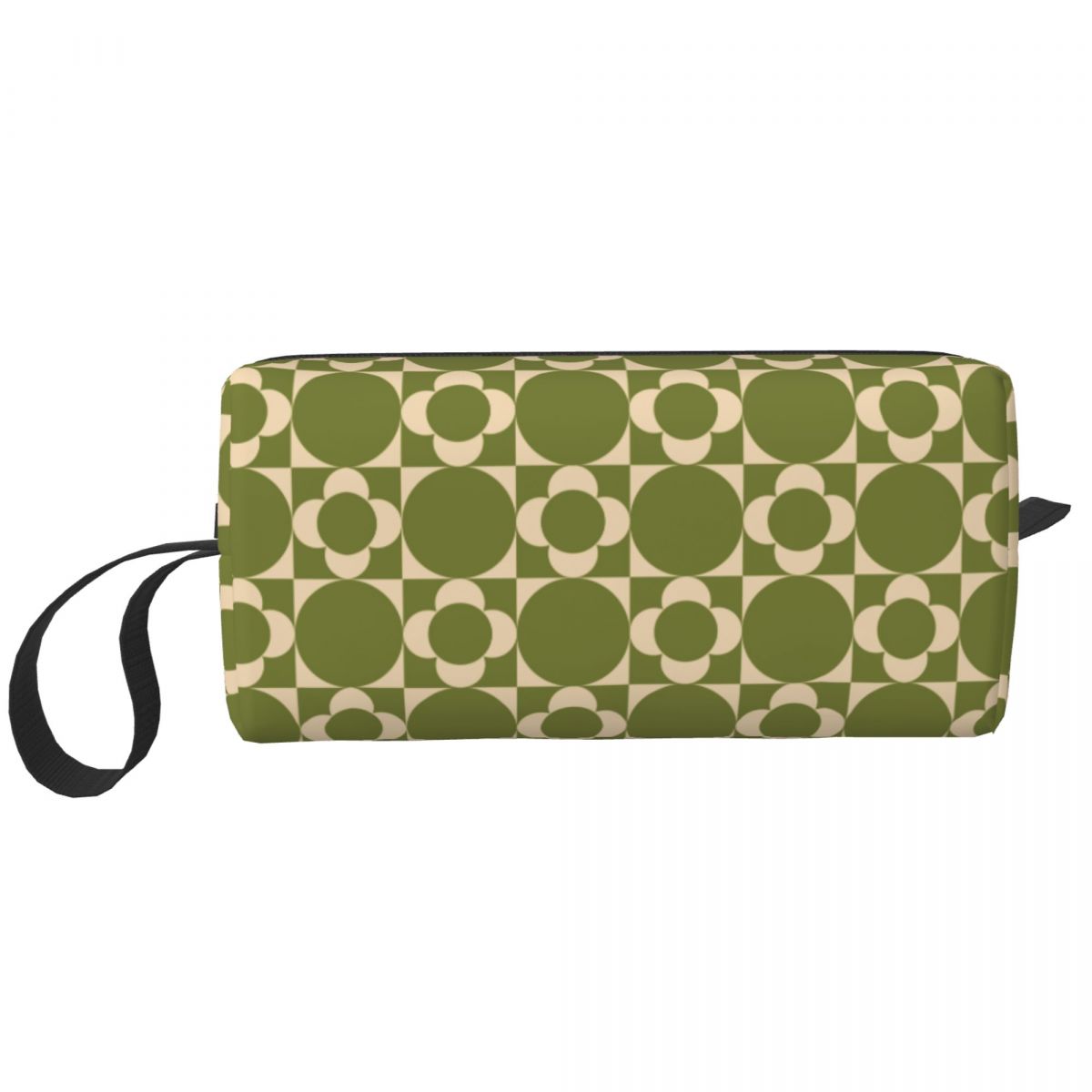 Custom Cute Home Orla Kiely Travel Toiletry Bag for Women Cosmetic Makeup Bag Beauty Storage Bags Dopp Kit Case Box: Coffee