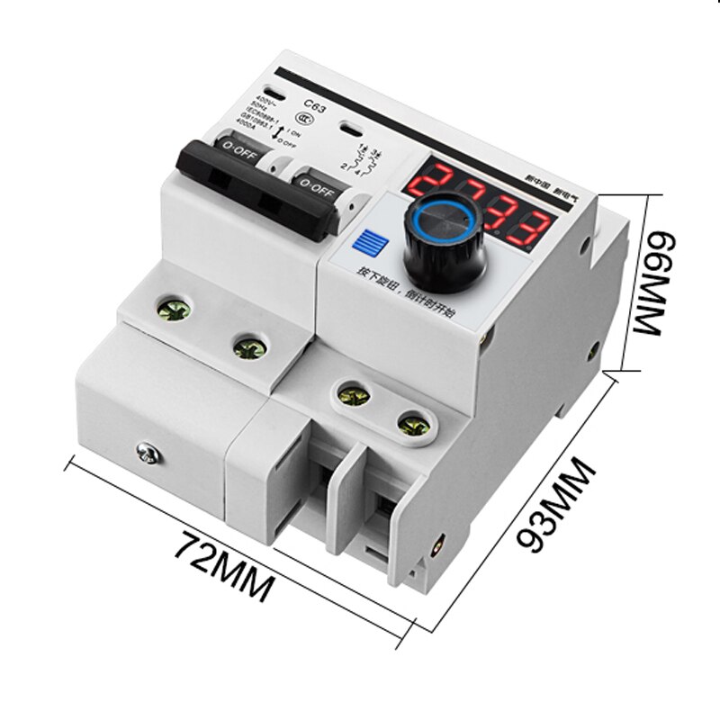 Mechanical timer switch countdown circuit breaker 63A 12000W time