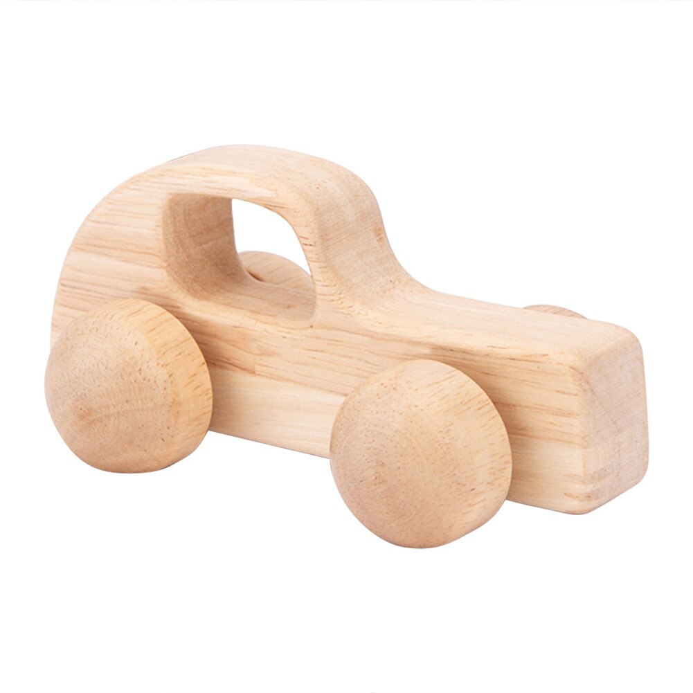 Montessori Toys Wooden Toys Wood Car Blocks Children Automobile Vehicles Car Model Baby Hand Catching Grip Toys Kids Educational: 	H
