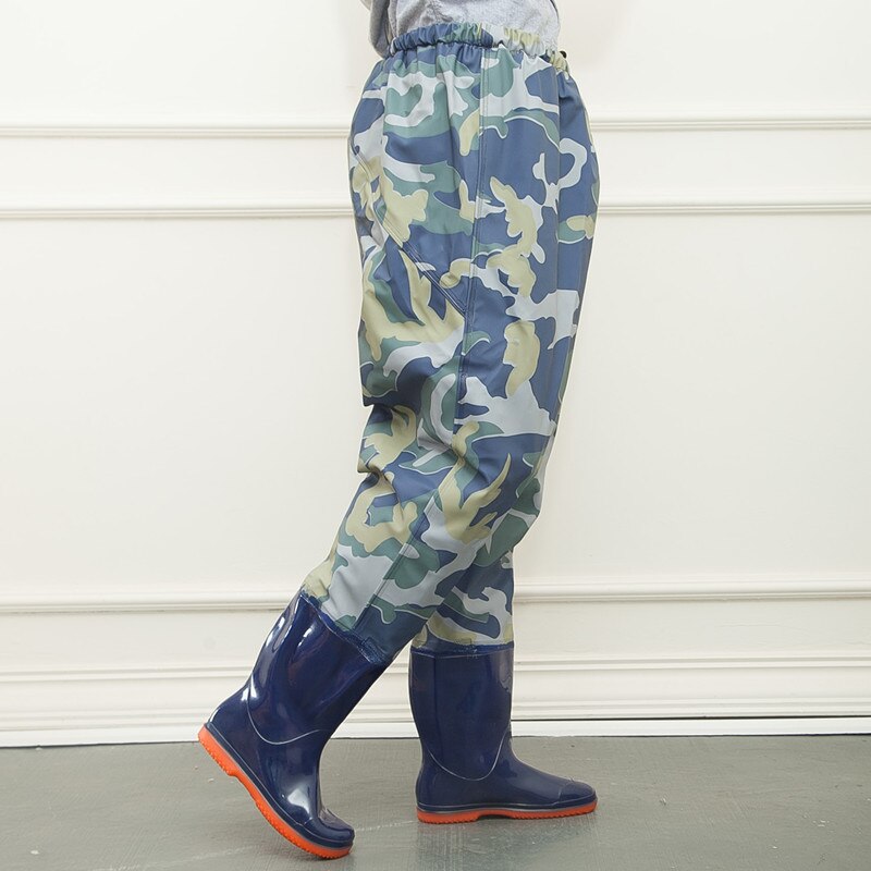 Korkeahyppy camo kalastus kahluuhousut kengät housut vedenpitävät sähkökalastuksen kahluuhousut saappaat pehmeäpohjaiset nahkakengät kalastus kahluuhousut