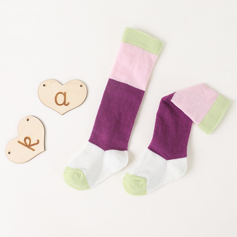 Hylidge Rainbow Infant Baby Knee Long Socks Patchwork Candy Color Baby Kids Girl Boy Long Socks Children Socks