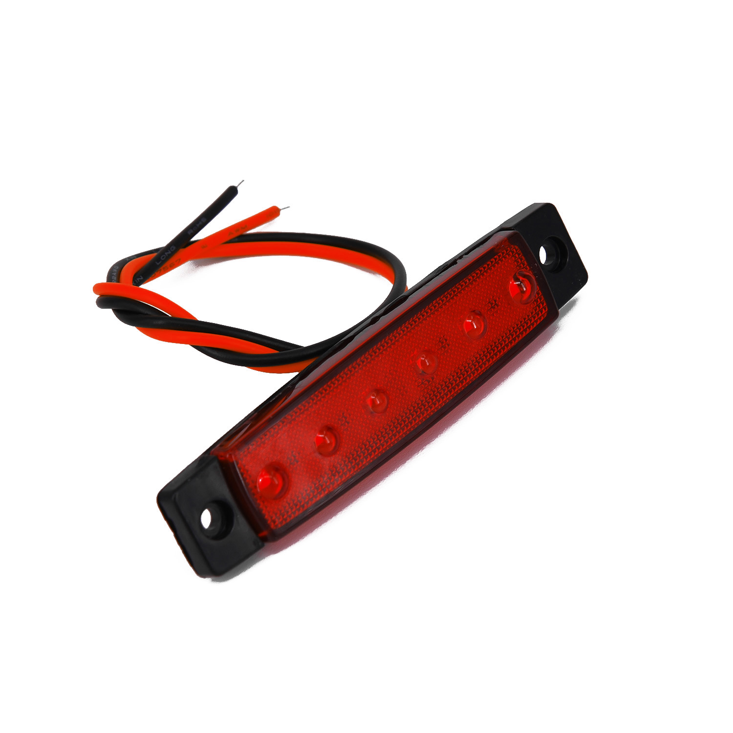 Red 12V 6 LED Side Marker Light for Cars Trailer Boat Lorries Indicator Lamp LED Truck Boat Bus Trailer Side Marker Rear