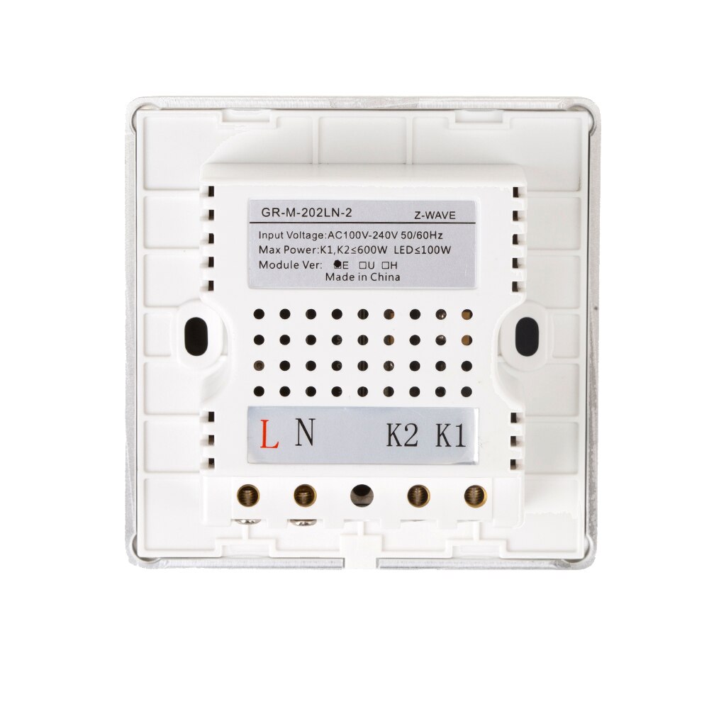 Z-Wave plus Touch panel Wall Mounted light Switch socket 1/2/3 gang support single live neutral wire connection