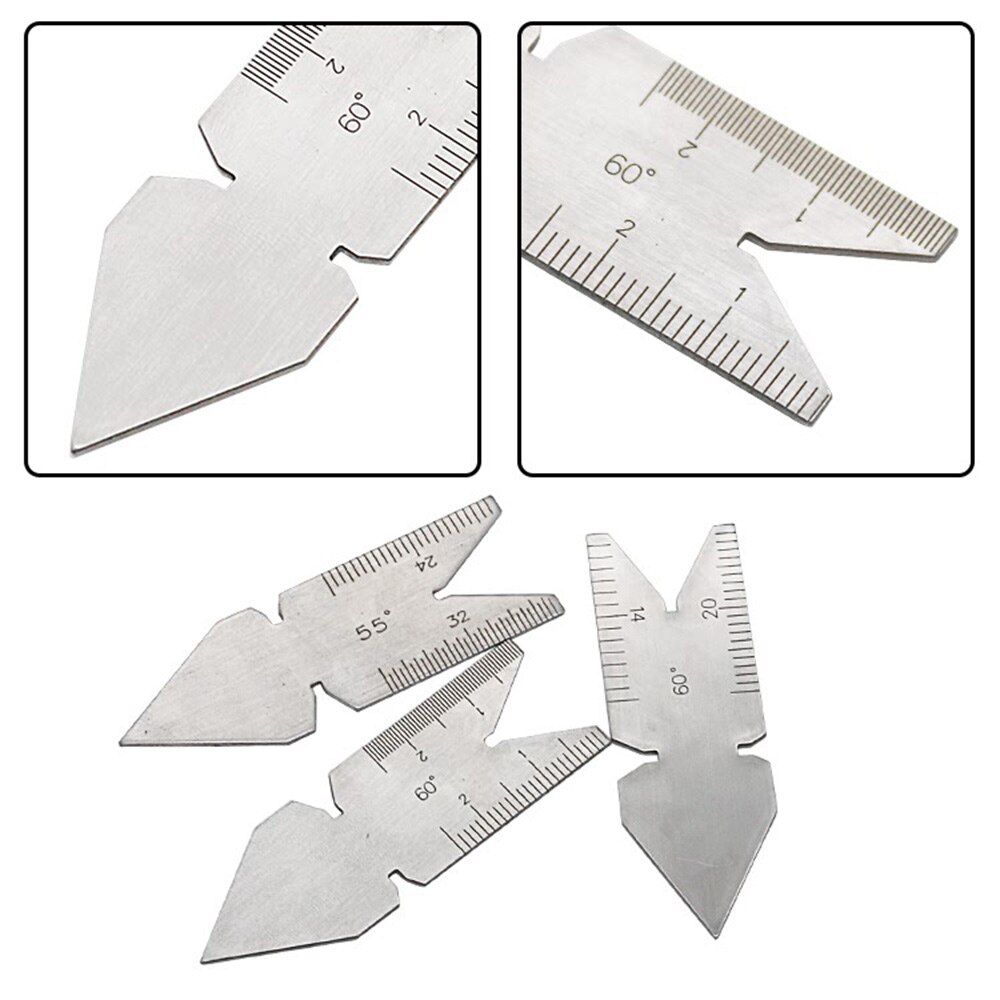 3 stuks/set 60 graden 55 graden inch metrische stalen meetinstrument schroefdraad spoedmeter centermeter meetinstrument draaibankgereedschap