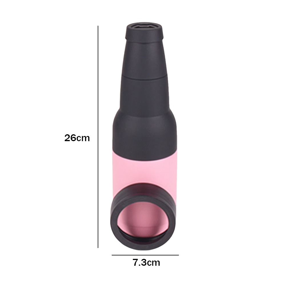 3 in 1 Stainless Steel Beer Drink Can Bottle Holder with Cola Opener Double Wall Vacuum Insulated Bottle for Beer Can Cooler Bar: Pink