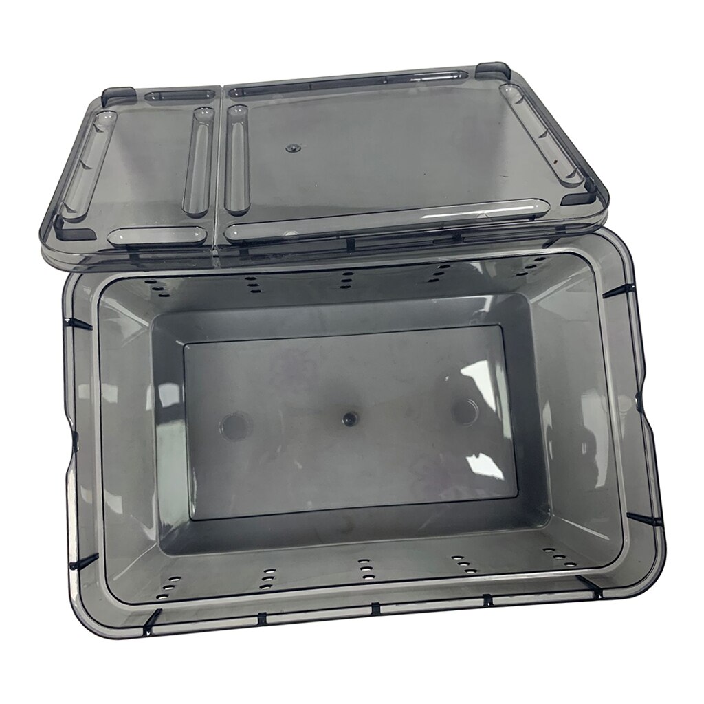 Plastic Box Insect Reptile Transport Breeding Live Food Feeding Box Black