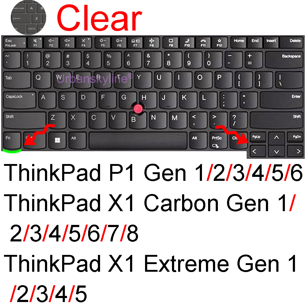 Tastaturabdeckung für Lenovo ThinkPad 16 Z16 P1 E16 P16v Extreme Gen 7 6 5 4 3 2 X1 Silikon-Schutzhülle: Silber
