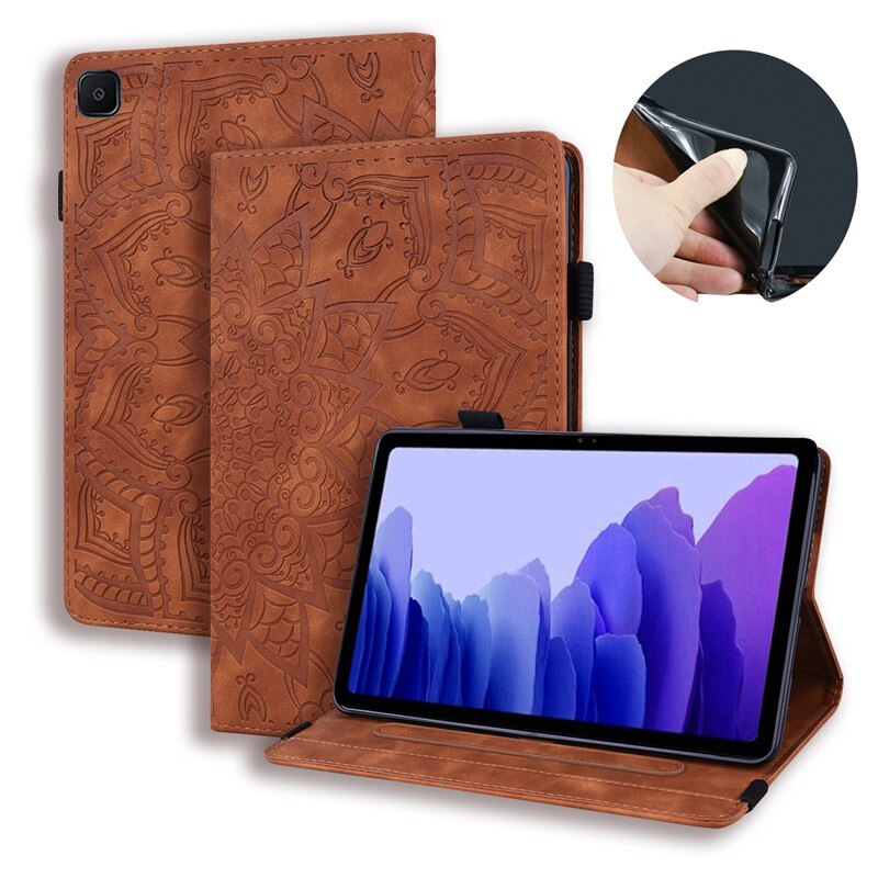 Case Voor Samsung Galaxy Tab A7 10.4 Inch SM-T500 SM-T505 T507 Leather Cover Voor Samsung Galaxy Tab Een 7 A7 10 4 Tablet Case: Brown