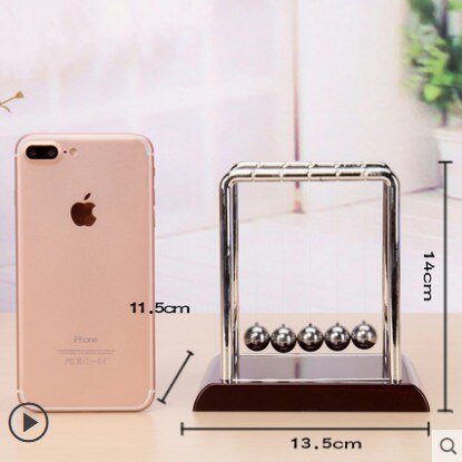 Vierkante haakjes newtons wieg slinger ballen eindeloos entertainment stalen balansbal wetenschap slinger educatief bureau speelgoed: Midden