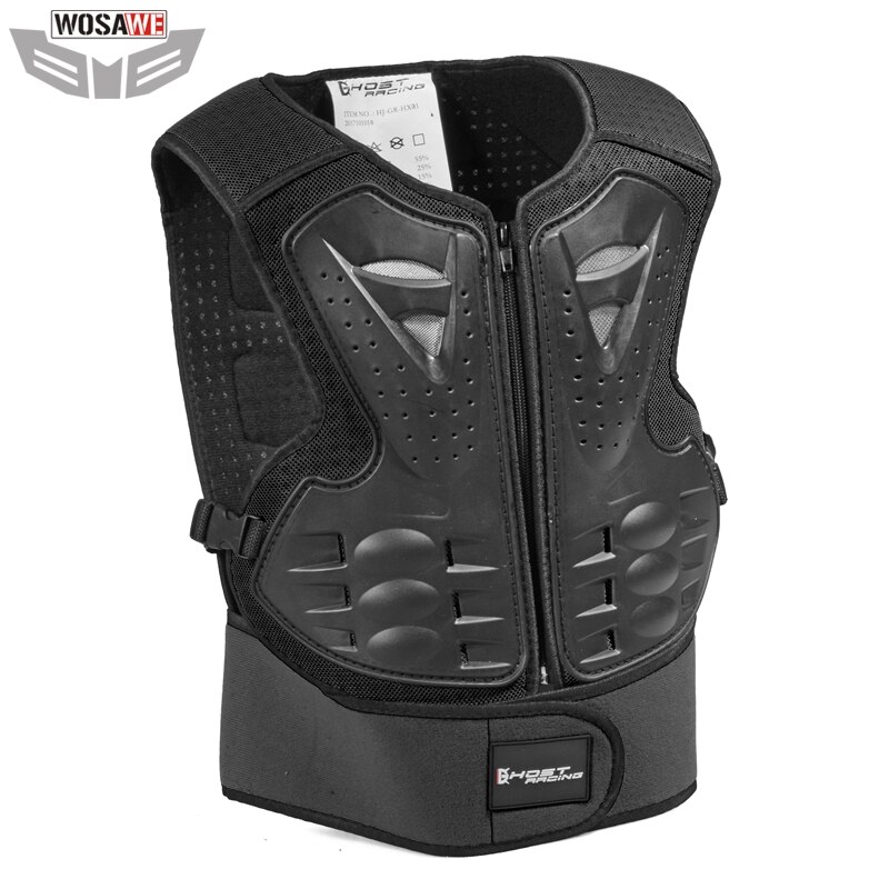 GHOST RACING Kids Motorcycle Armor Vest Motorbike Chest Back Protector Armor Motocross Racing Vest Protective Gear
