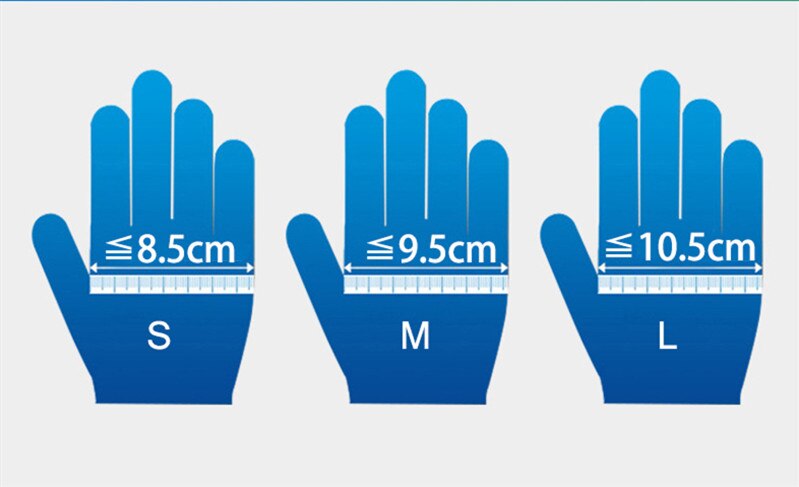 Gants En Latex Jetables Lot De 100 | Taille L, Couleur Bleue | Pour Nettoyage, Laboratoire, Bricolage, Manipulation D'Objets | Élastiques Et Résistants