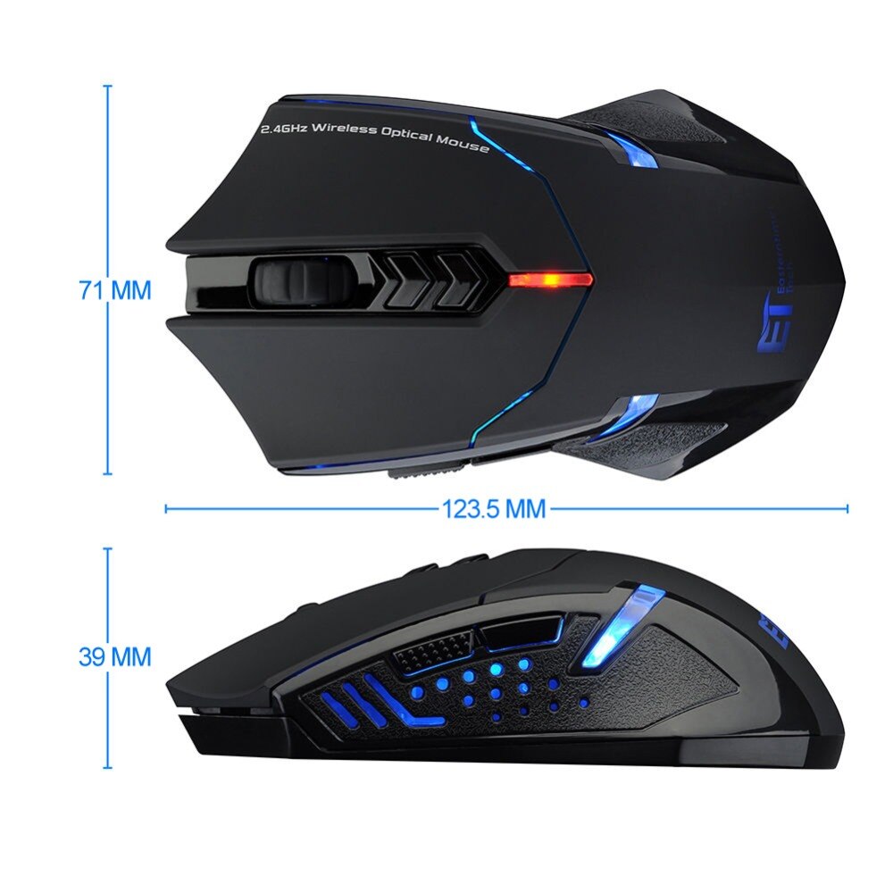 Wireless Gaming Mouse ET X-08 2000DPI Adjustable 2.4G Mouse Gamer Mice беспроводная игровая мышь